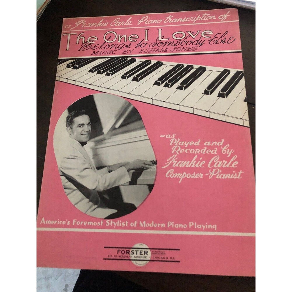 The ONE I LOVE Isham Jones 1944 FRANKIE CARLE Piano Solo Vintage Sheet Music
